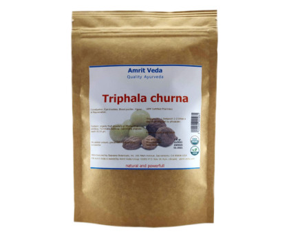 Triphala proszek organic Amrit Veda, 100 gramy Triphala proszek organic Amrit Veda, 100 gramy
