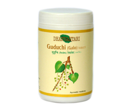 Guduchi (Guduchi) Dhanvantari, 200 gramm ~ 400 tabletten ~ 400 tabletten Guduchi (Guduchi) Dhanvantari, 200 gramm ~ 400 tabletten ~ 400 tabletten