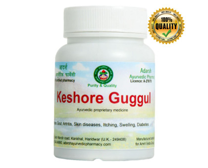 Kaishore Guggul (Keshore Guggul) Adarsh Ayurvedic, 40 gramy ~ 110 tabletek Kaishore Guggul (Keshore Guggul) Adarsh Ayurvedic, 40 gramy ~ 110 tabletek