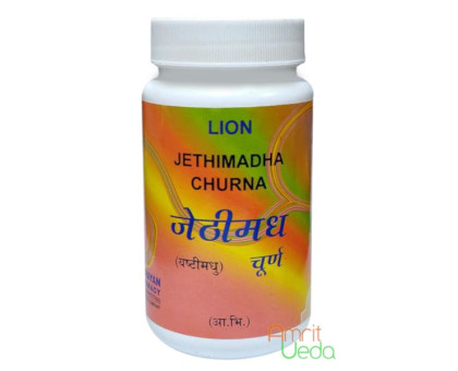 Yashtimadhu proszek Lion (Jethimadha proszek Lion), 100 gramy Yashtimadhu proszek Lion (Jethimadha proszek Lion), 100 gramy