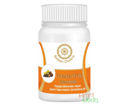 Triphala Guggul Golden Chakra, 60 comprimés Triphala Guggul Golden Chakra, 60 comprimés