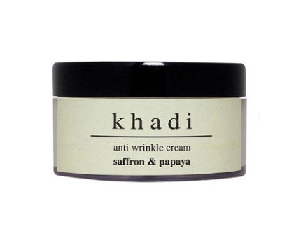 Anti wrinkle cream Saffron and Papaya Khadi, 50 grams Anti wrinkle cream Saffron and Papaya Khadi, 50 grams