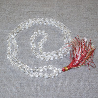 Rosary from faceted crystal, 108 beads