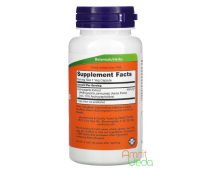 Andrographis extract 400 mg Now Foods, 90 capsules Andrographis extract 400 mg Now Foods, 90 capsules