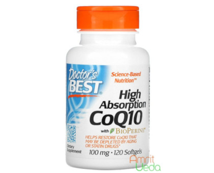 Coenzyme Q10 with BioPerine 100 mg Doctor's Best, 120 softgels Coenzyme Q10 with BioPerine 100 mg Doctor's Best, 120 softgels