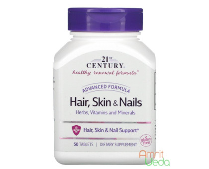 Hair, skin and nails Advanced formula 21st Century, 50 tablets Hair, skin and nails Advanced formula 21st Century, 50 tablets