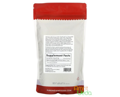 Moringa polvo Pure Indian Foods, 227 gramoss Moringa polvo Pure Indian Foods, 227 gramoss