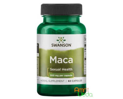 Peruvian Maca extract 500 mg Swanson, 60 capsules Peruvian Maca extract 500 mg Swanson, 60 capsules