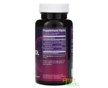 Resveratrol MRM Nutrition, 60 capsules Resveratrol MRM Nutrition, 60 capsules