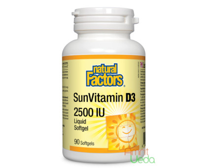 Vitamin D3 50 mcg - 2000 IU Natural Factors, 90 softgels Vitamin D3 50 mcg - 2000 IU Natural Factors, 90 softgels