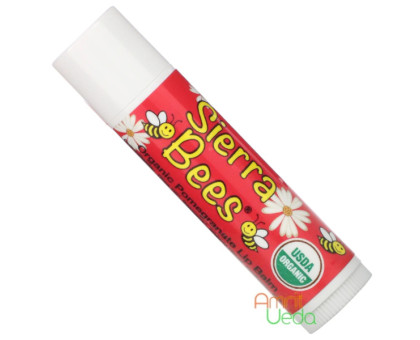 Lip balm Pomegranate Sierra Bees, 4 grams Lip balm Pomegranate Sierra Bees, 4 grams