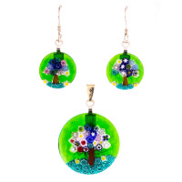 Pendant plus earrings