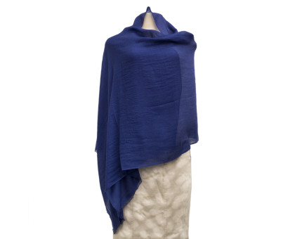 Pashmina shawl Indigo color Gana - Nepal, 100% cashmere Pashmina shawl Indigo color Gana - Nepal, 100% cashmere