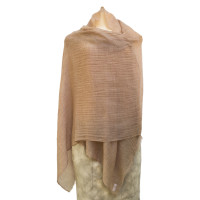 Pashmina shawl Light brown color, 100% cashmere
